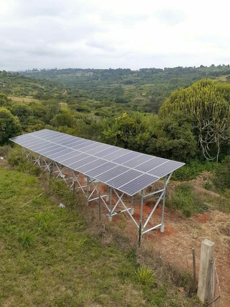 Existing borehole pump system before solarization in Kenya