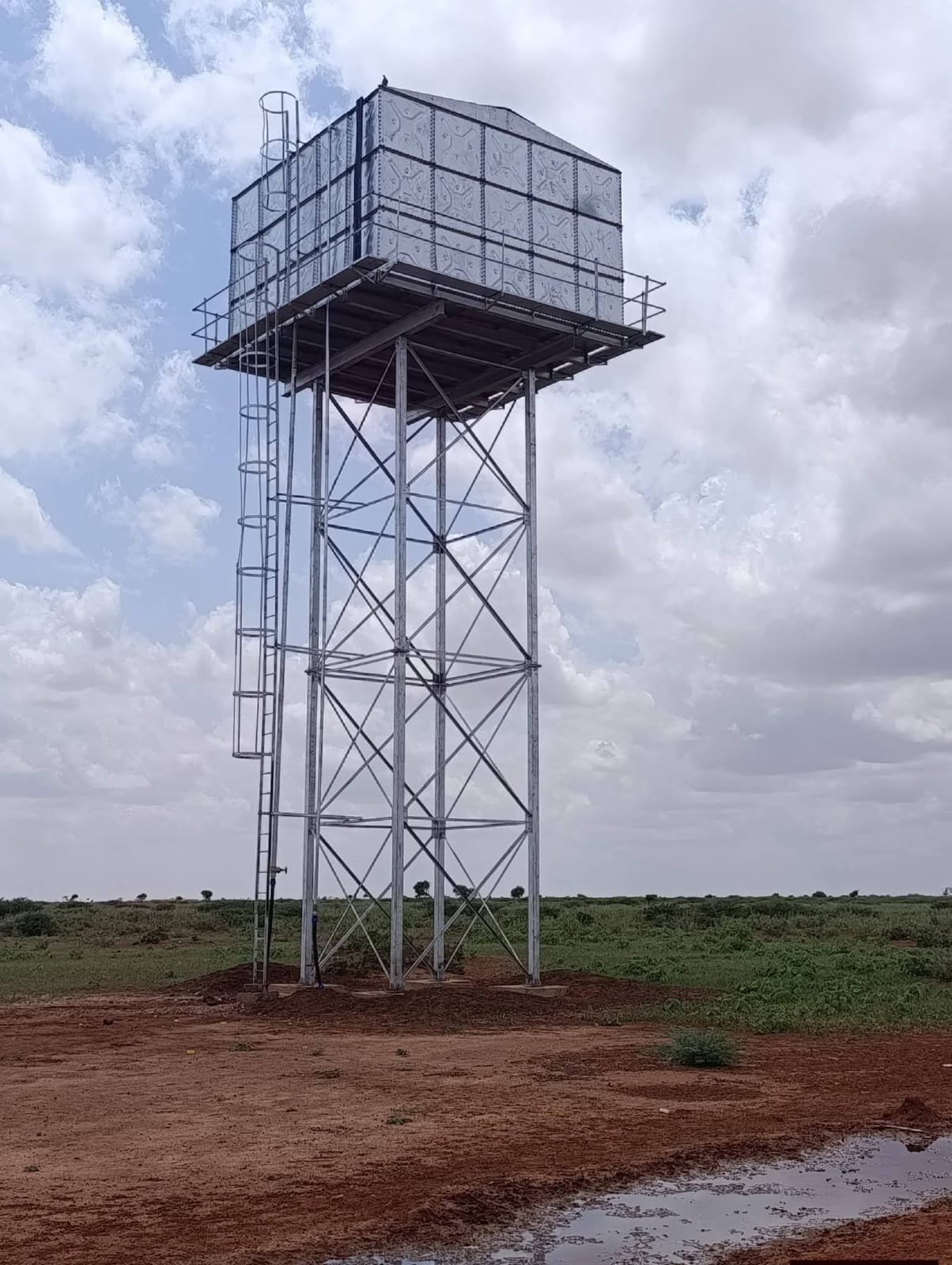 Elevated water tank tower fabrication in Nairobi Kenya