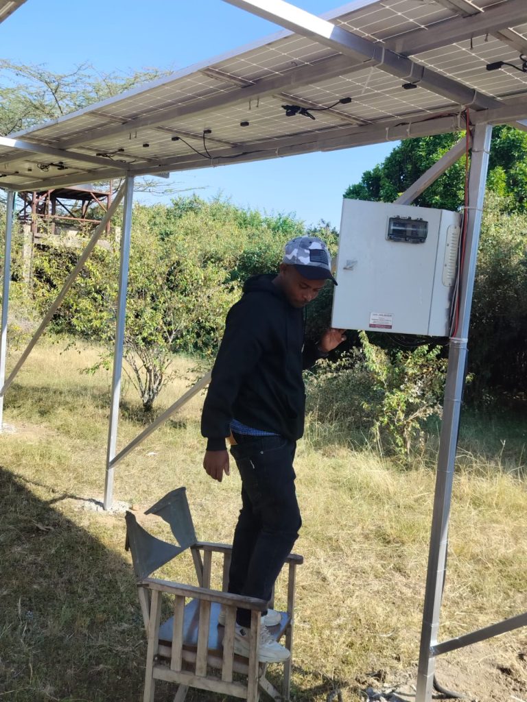 submersible water pump installation for boreholes